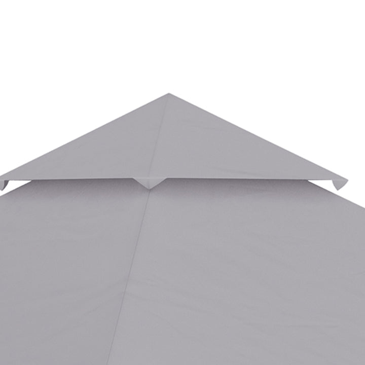 3 x 3 m Gazebo Canopy Replacement Covers, 2 - Tier Gazebo Roof Replacement TOP COVER ONLY, Light Grey
