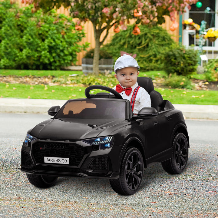 HOMCOM Audi RS Q8 Licensed 6V Electric Ride On Car for Children, with Remote Control, Music & Lights, Black