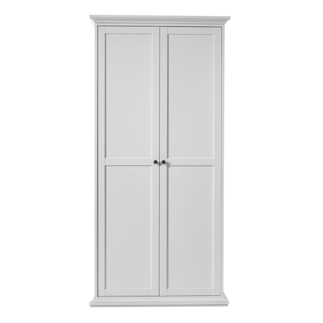 Paris Wardrobe with 2 Doors in White