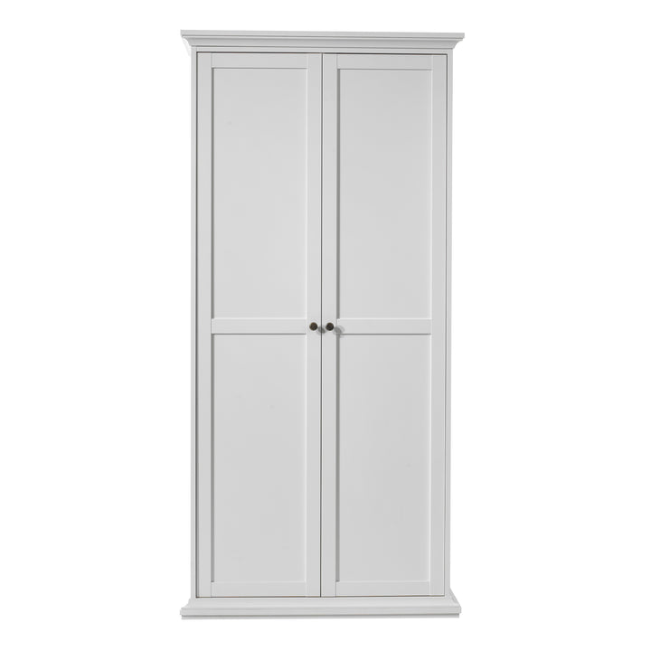 Paris Wardrobe with 2 Doors in White