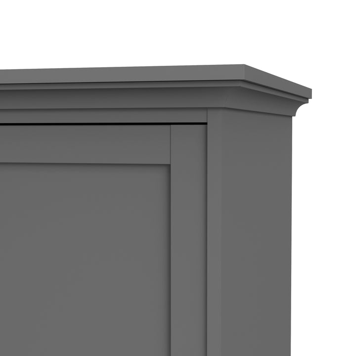 Paris Wardrobe with 3 Doors in Matt Grey