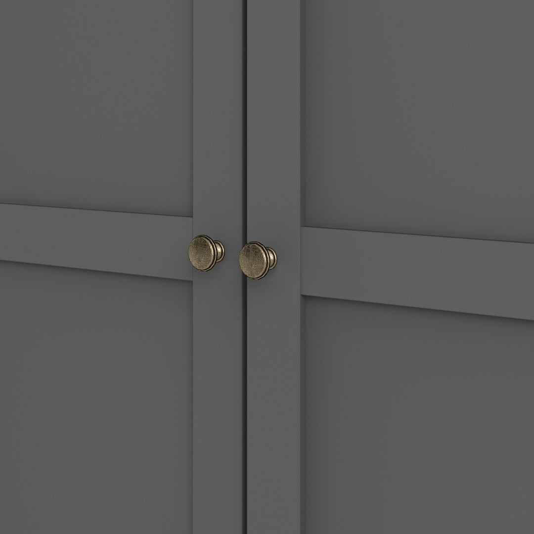 Paris Wardrobe with 3 Doors in Matt Grey