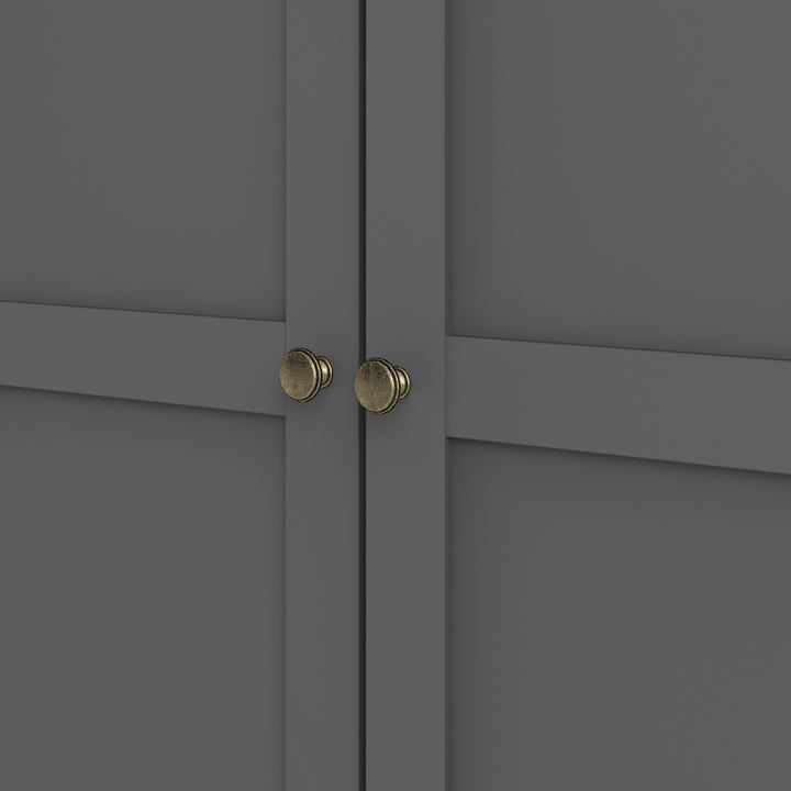 Paris Wardrobe with 3 Doors in Matt Grey