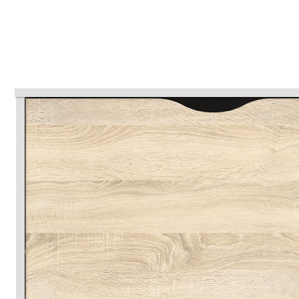 Oslo TV Unit - Wide - 2 Drawers 4 Shelves in White and Oak