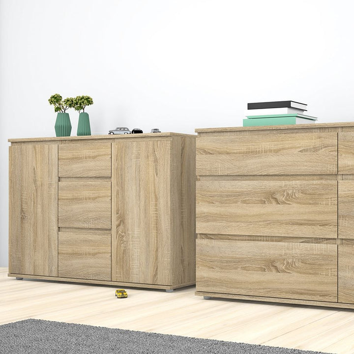 Nova Sideboard - 3 Drawers 2 Doors in Oak