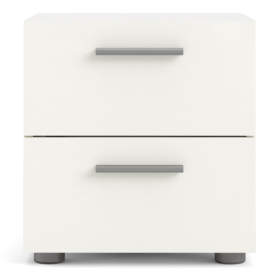 Pepe Bedside 2 Drawers in White Woodgrain