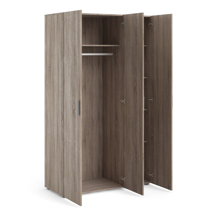 Pepe Wardrobe with 3 doors in Truffle Oak