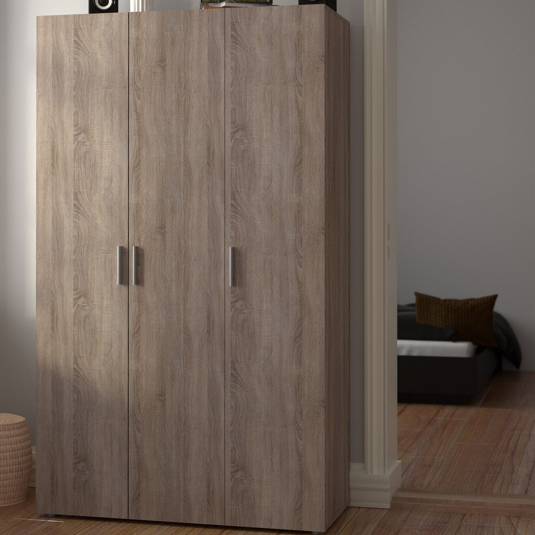 Pepe Wardrobe with 3 doors in Truffle Oak