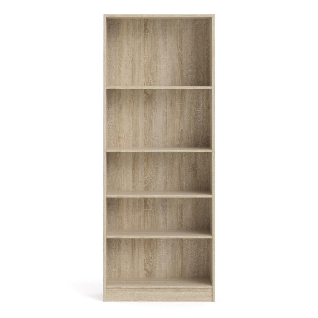 Basic Tall Wide Bookcase (4 Shelves) in Oak