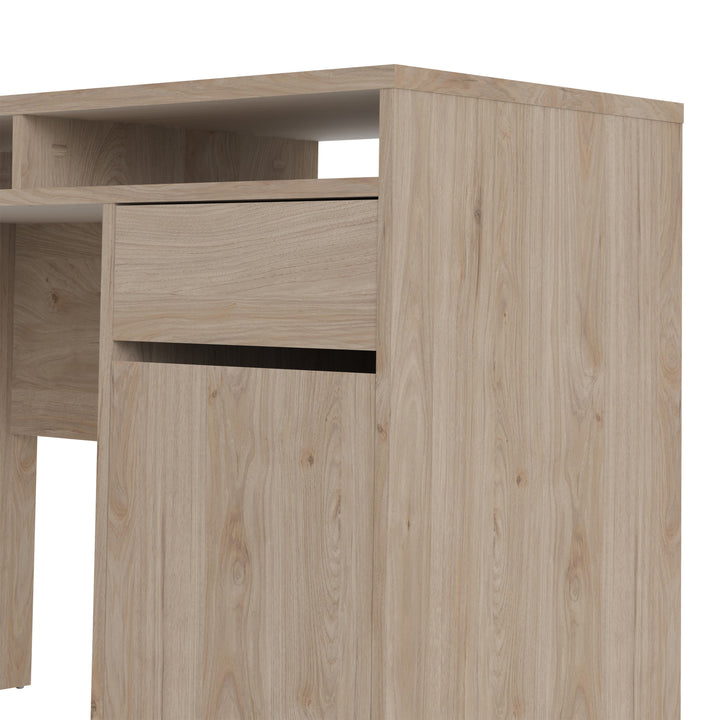 Function Plus Desk 1 Door 1 Drawer in Jackson Hickory Oak