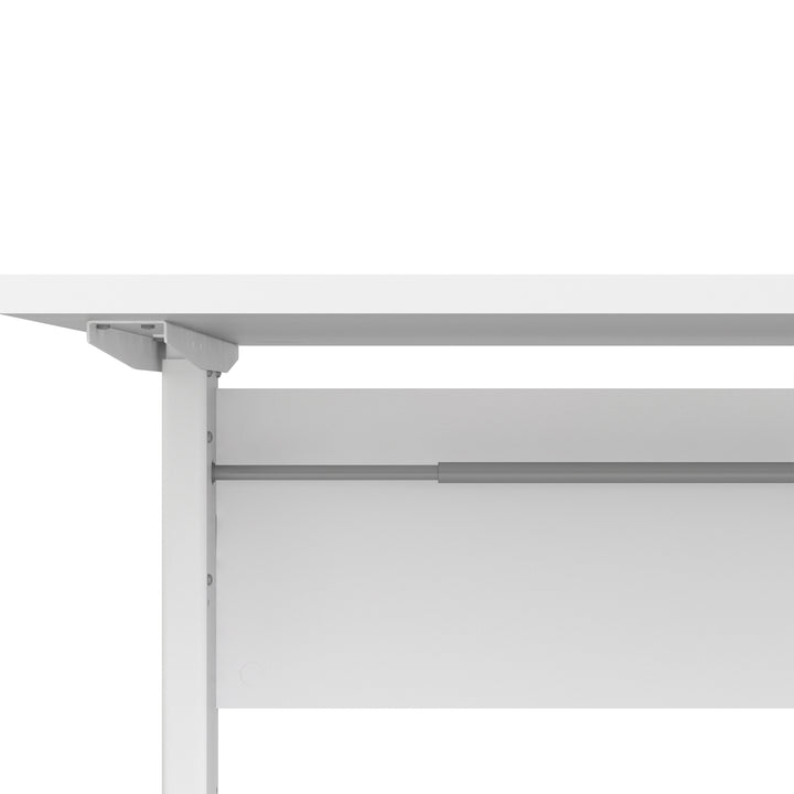 Prima Desk 150 cm in White with Height adjustable legs with electric control in White