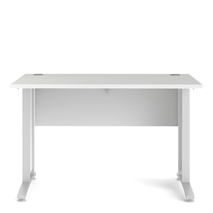 Prima Desk 120 cm in White with White legs
