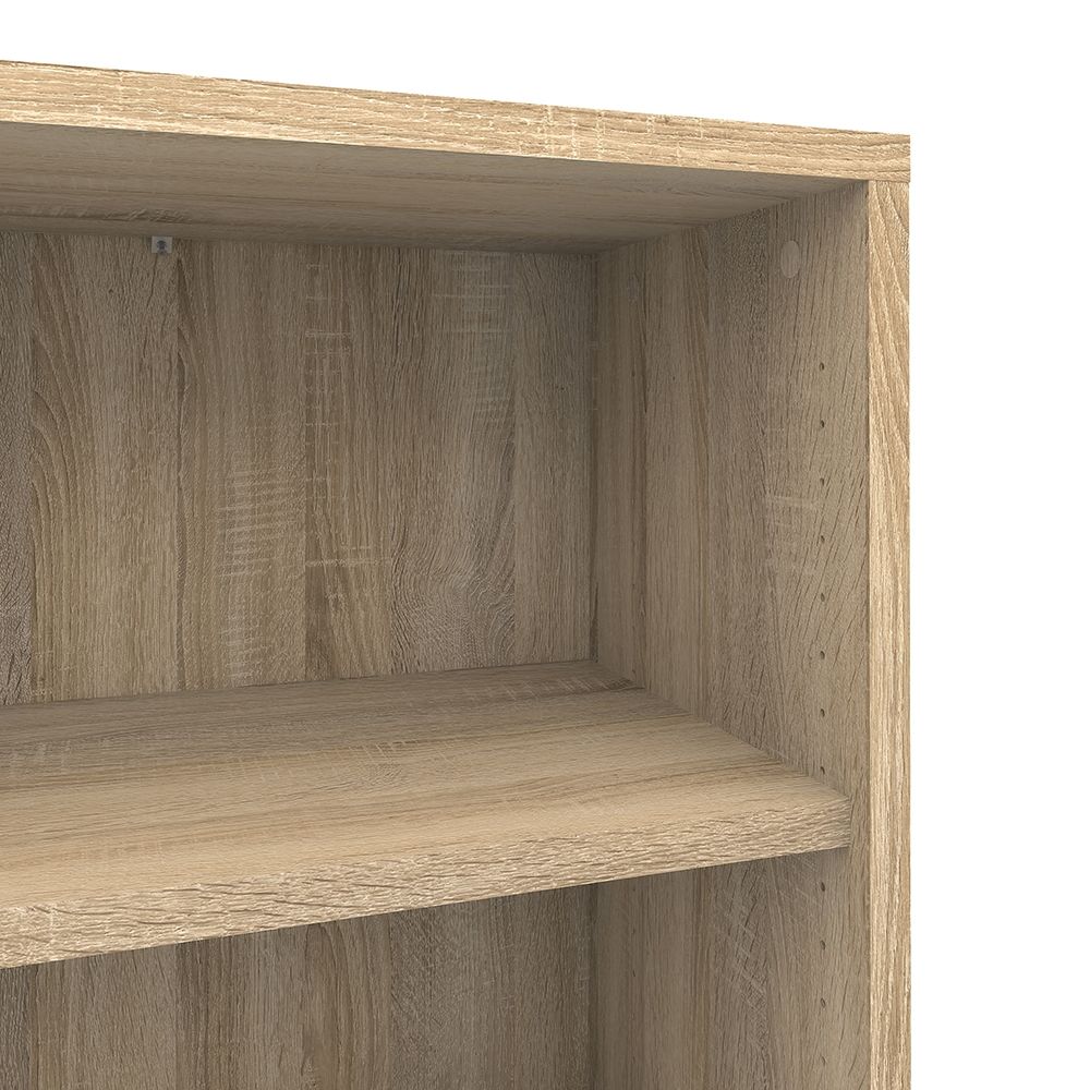 Prima Bookcase 1 Shelf With 2 Drawers + 2 File Drawers In Oak