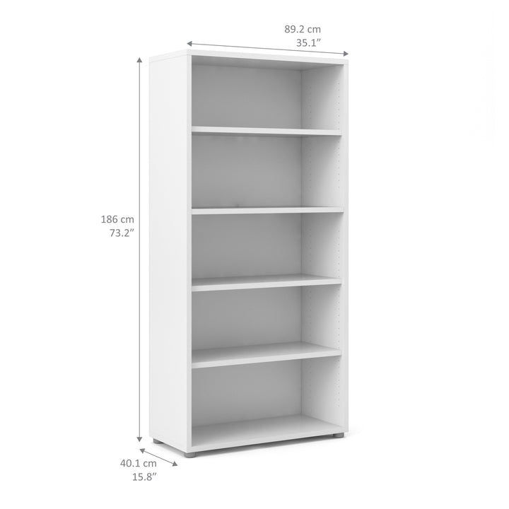 Prima Bookcase 4 Shelves in White