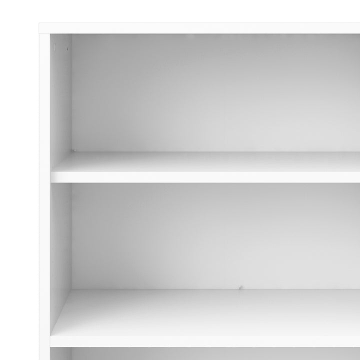 Prima Bookcase 3 Shelves With 2 Drawers And 2 Doors In White