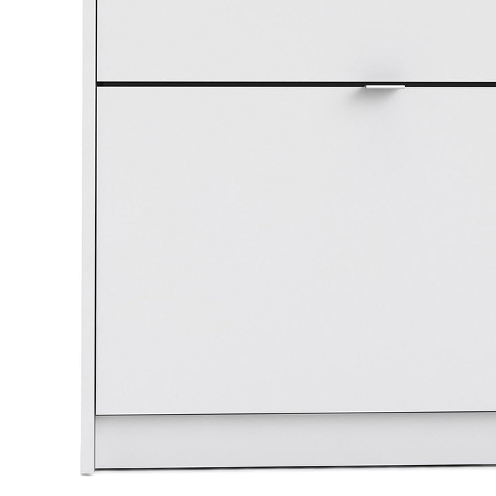 Shoes Shoe cabinet w. 2 tilting doors and 1 layer in White