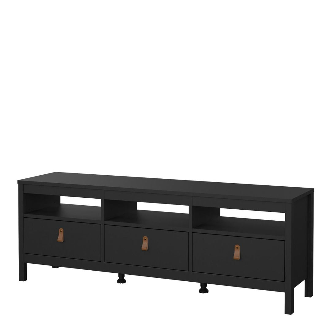 Barcelona Tv-unit 3 drawers in Matt Black