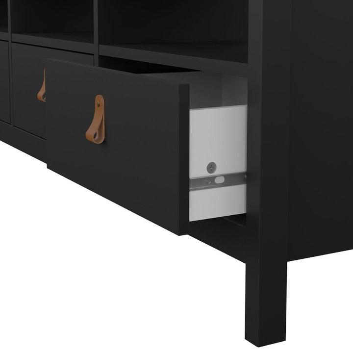 Barcelona Tv-unit 3 drawers in Matt Black