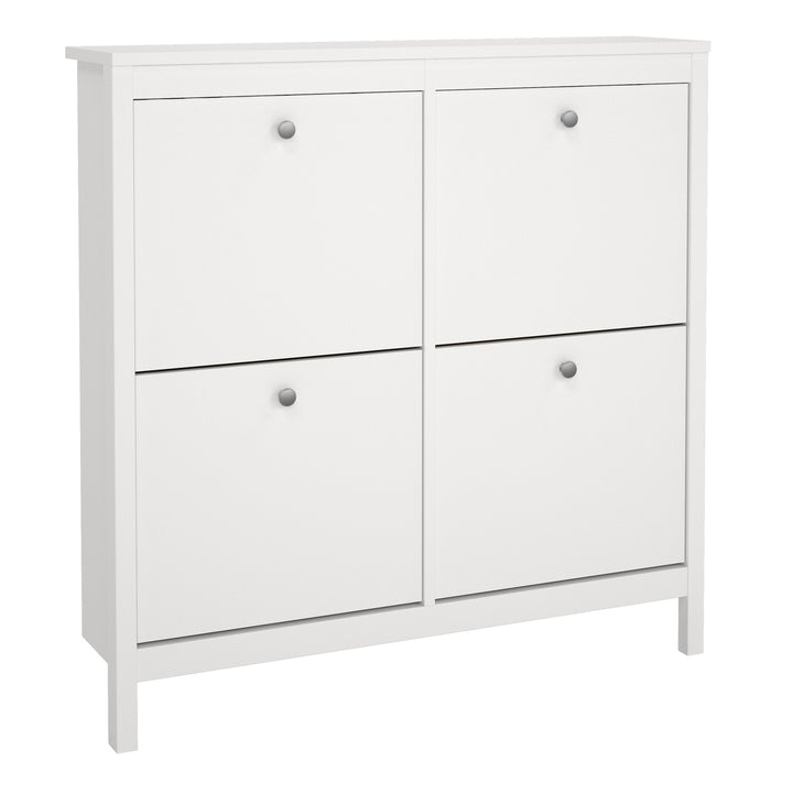 Madrid Shoe cabinet 4 Compartments in White