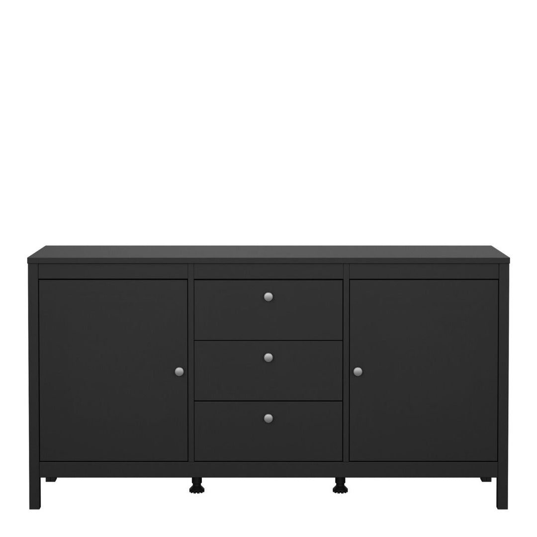 Madrid Sideboard 2 doors + 3 drawers in Matt Black