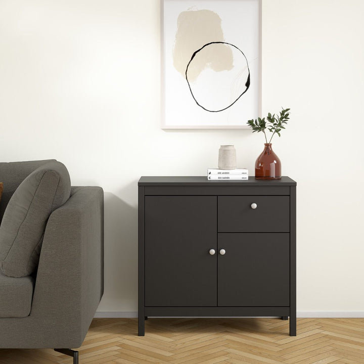 Madrid Sideboard 2 doors + 1 drawer in Matt Black