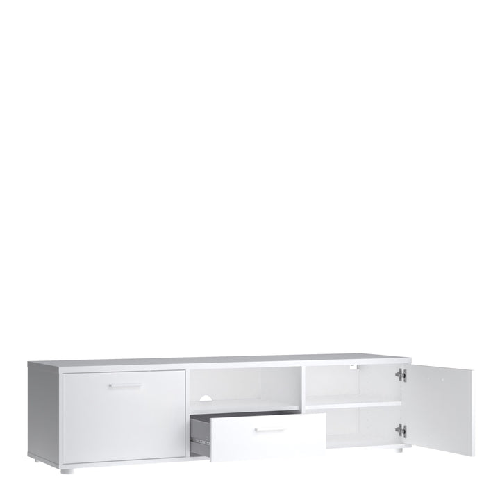 Media TV-unit with 2 doors + 1 drawer 147 cm White