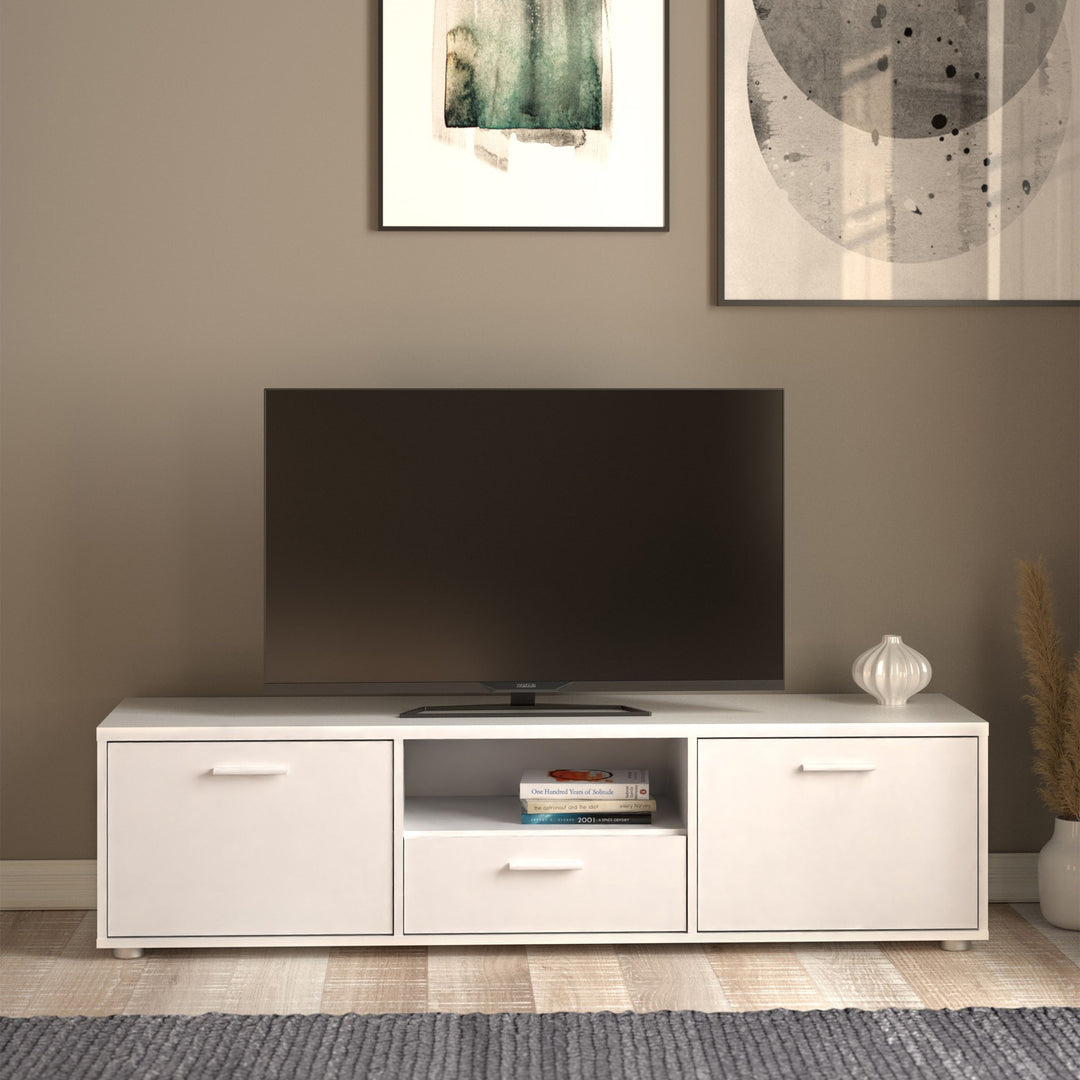 Media TV-unit with 2 doors + 1 drawer 147 cm White