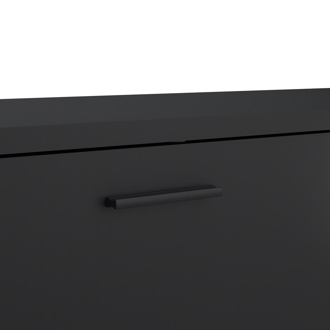 Media TV-unit with 2 doors + 1 drawer 177 cm Black