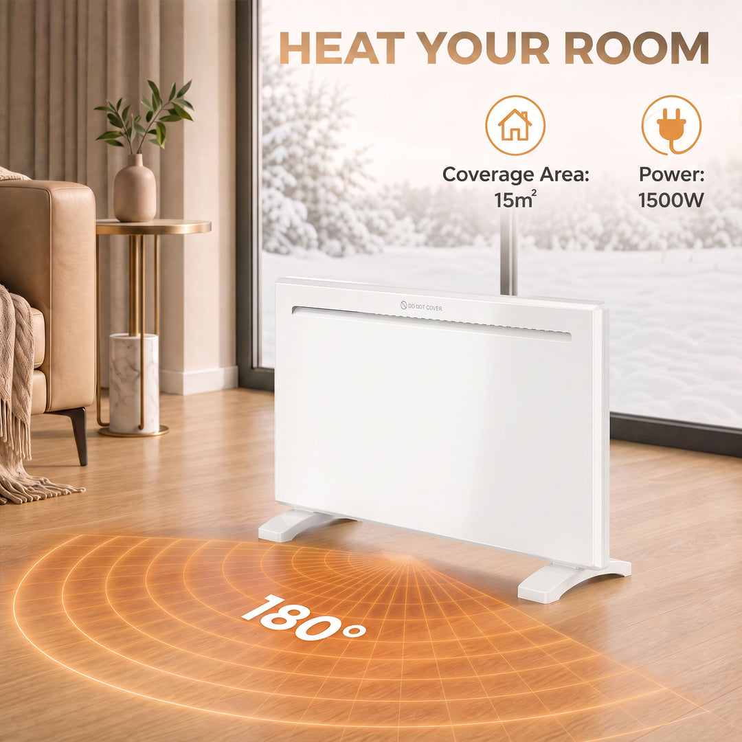 Smart Panel Heater Wall Mounted/Freestanding, Electric Heater with - view 4