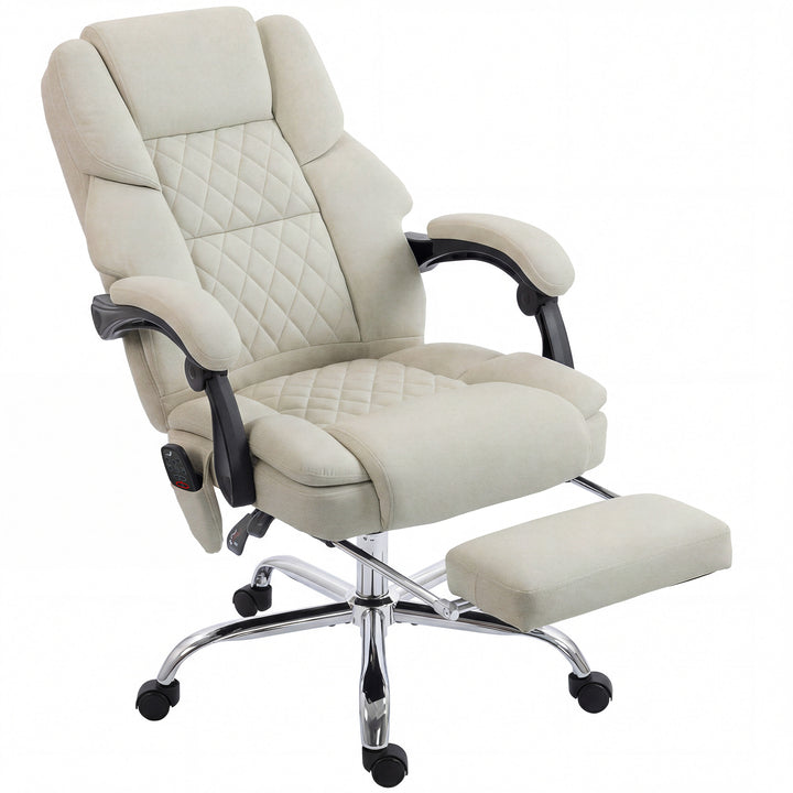 Office Chair with 6-point Vibration Massage and Heat, Fabric Desk Chai