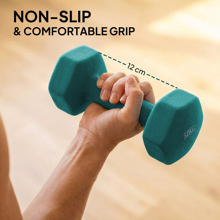 Hex Dumbbells Set with Dumbbell Rack, Non Slip Hand Weights for Home G