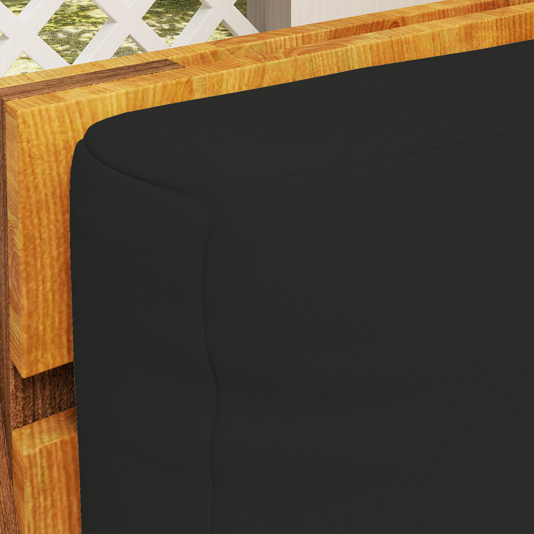 Two Piece Seat Pallet and Back Cushions - Black