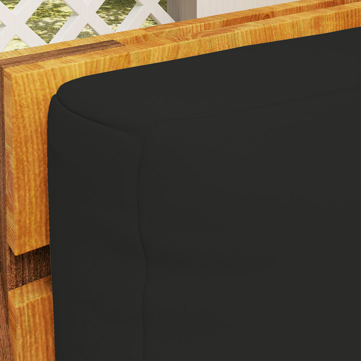 Two Piece Seat Pallet and Back Cushions - Black