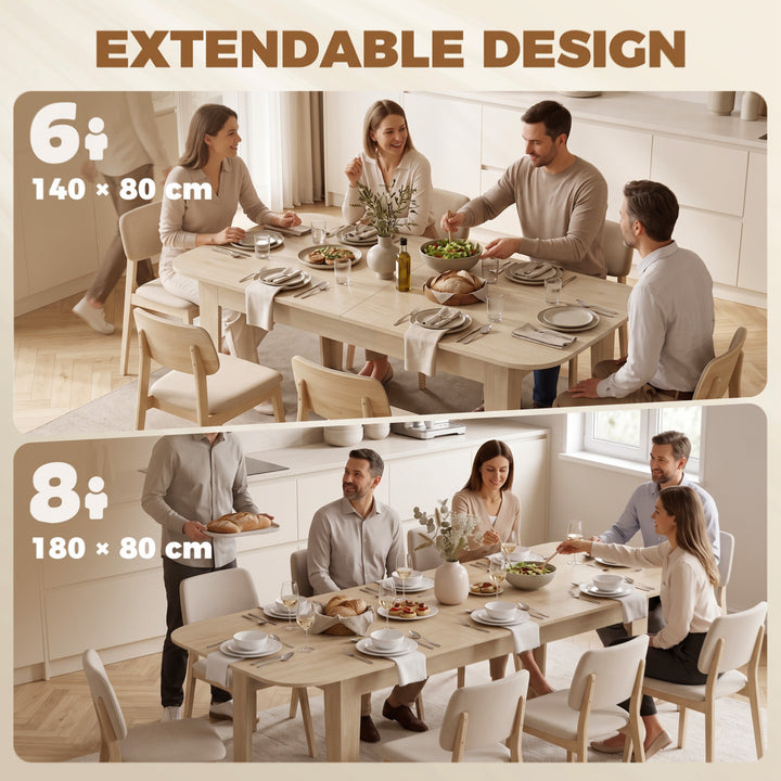 Extendable Oval Dining Table for 4-6, Modern Expandable Kitchen - view 4
