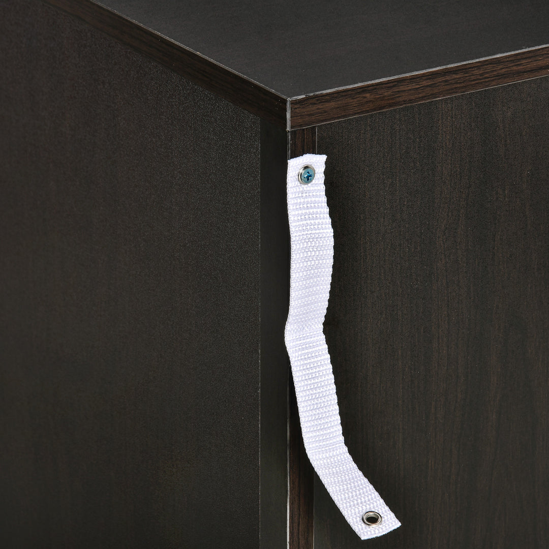 Bedside Cabinet with Drawer and Shelf, White Bedside Table for Bedroom, Living Room, Nightstand Side Table with Metal Rail Set of 2