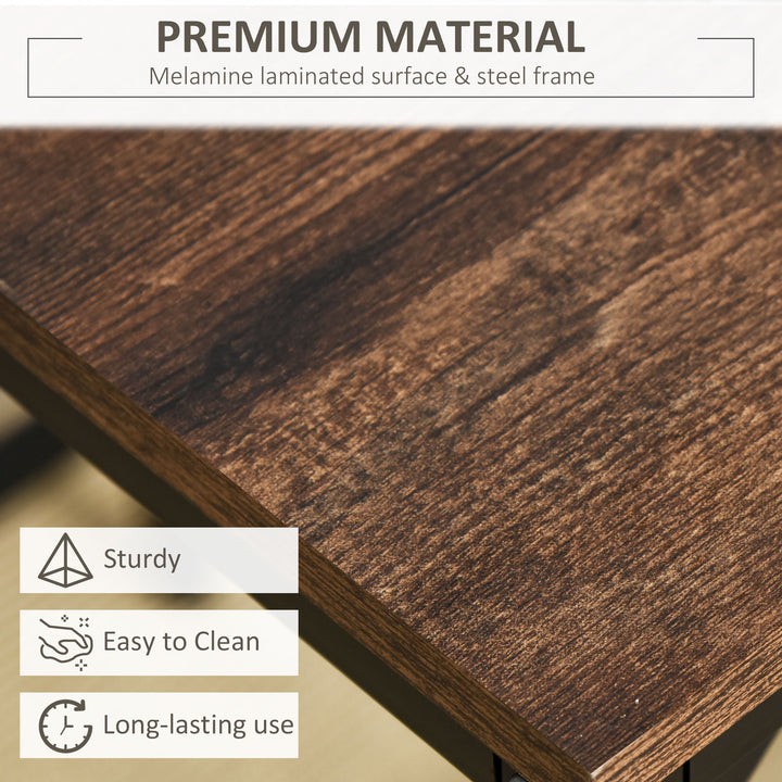 MCL 5-Piece Breakfast Bar Table and Stools Set, Kitchen Bar Table Set with High Table and 4 Stools, Space Saving Compact Dining Furniture for Small Spaces, Rustic Brown