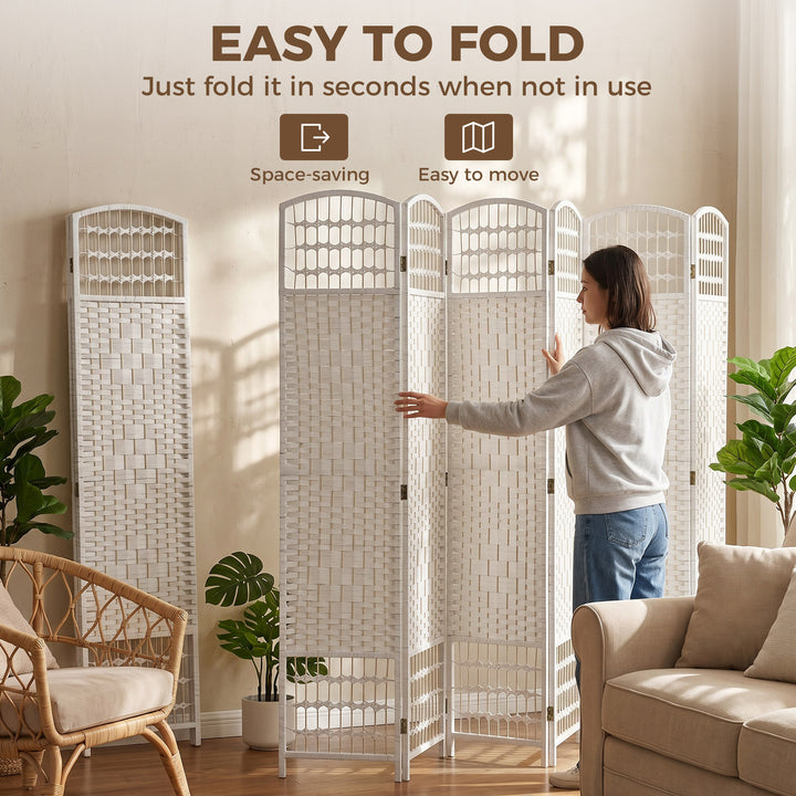 6 Panel Folding Room Divider, Privacy Screen, Paravent Partition Separ