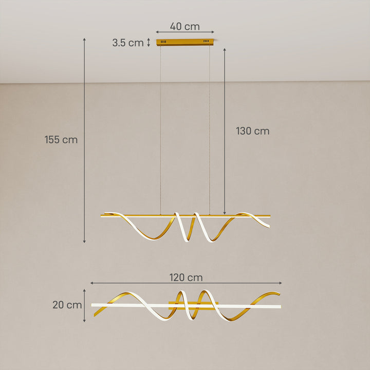 Pendant Light with 3 Colour Temperatures - Silver Tone