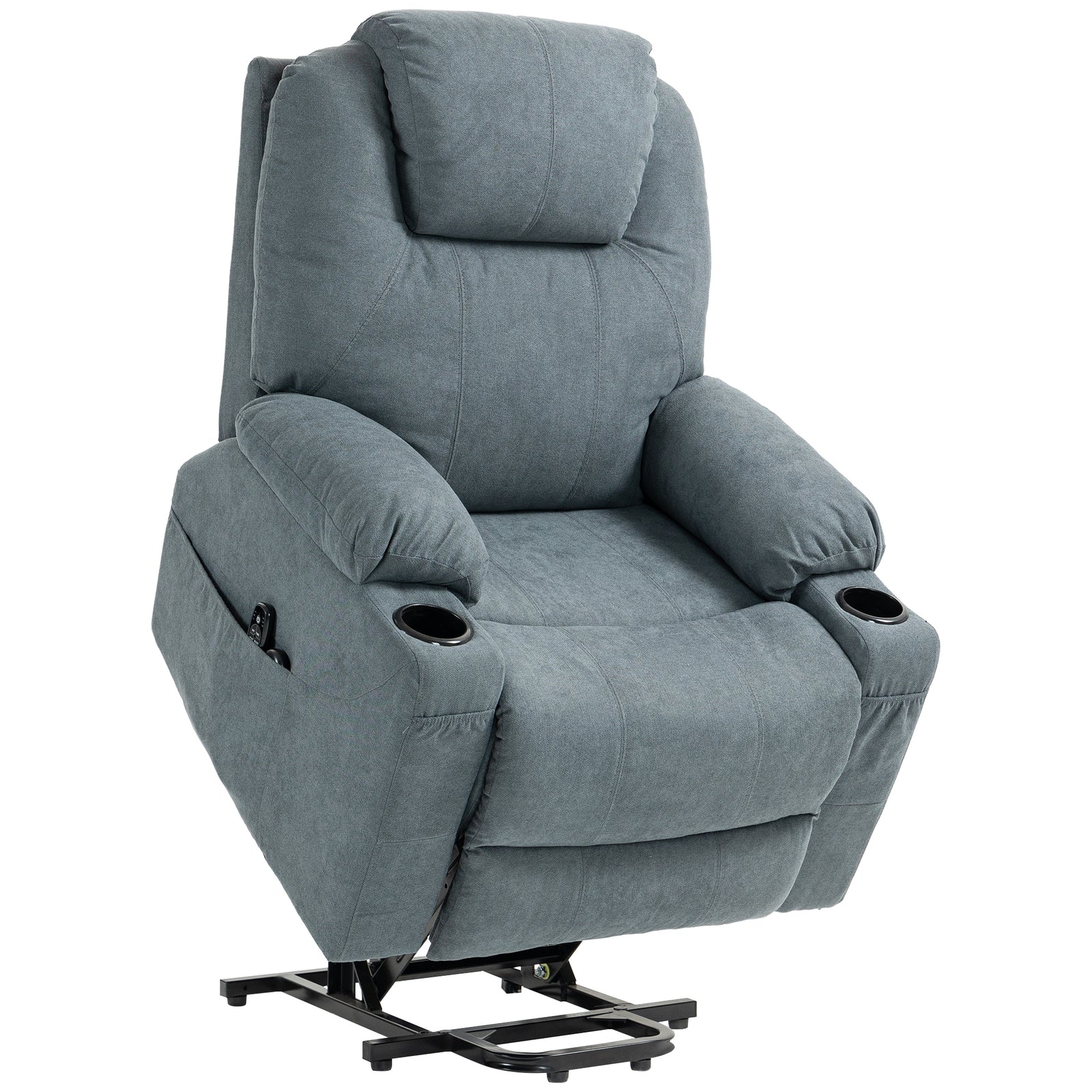 Lift-And-Recline Massage Armchair, with Heat - Grey