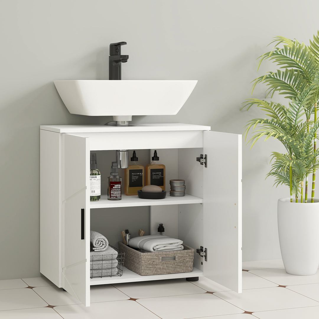 Under Sink Cabinet with Shelf - White