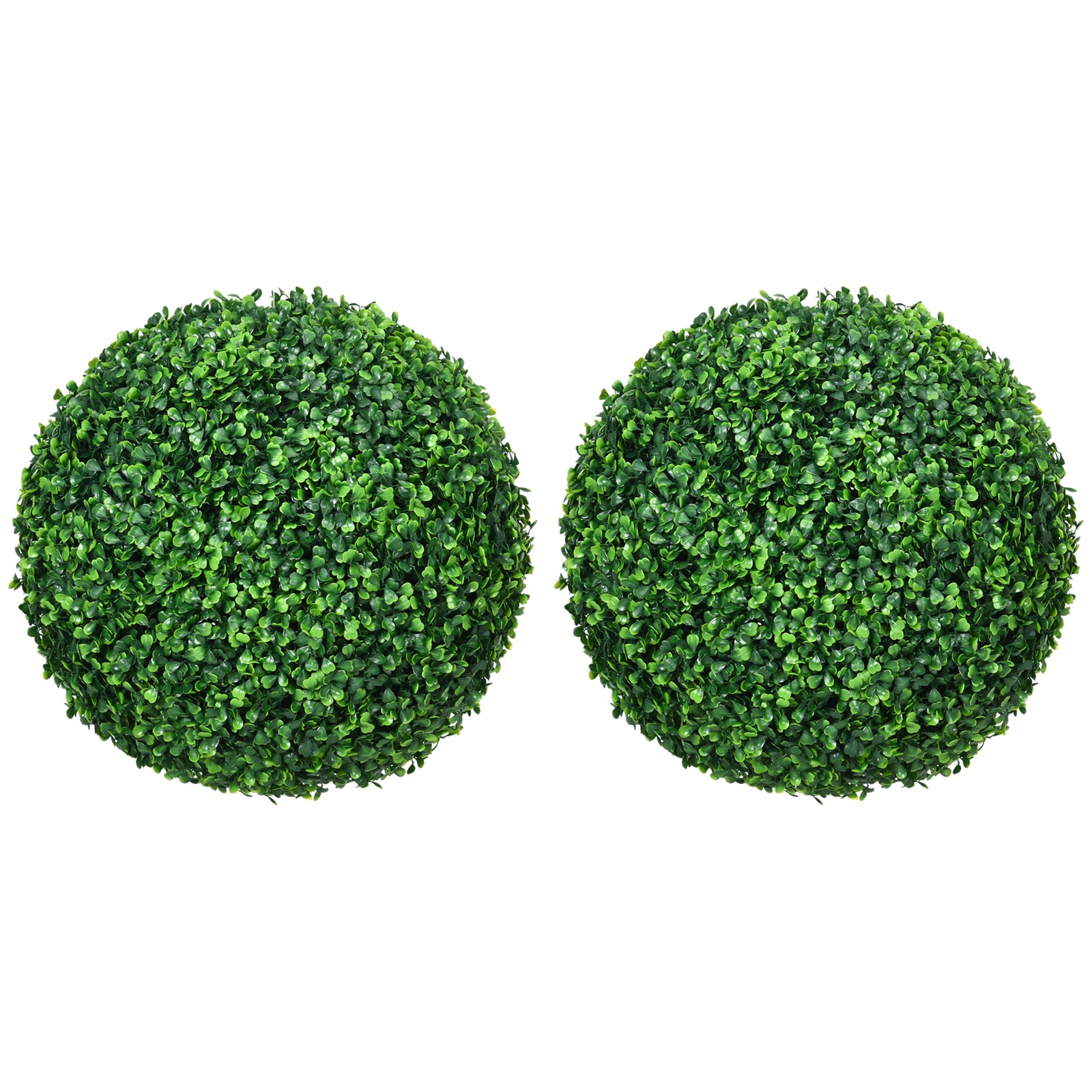 Set of Two Artificial Boxwood Balls Plants - Green