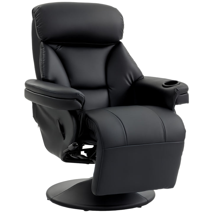 Upholstered Reclining Armchair, Manual Recliner Chair with Footrest an