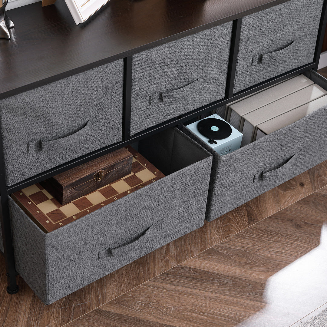 MCL Chest of Five Fabric Drawers - Grey