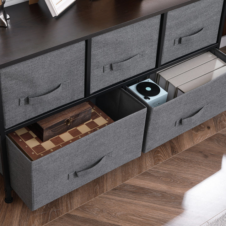 MCL Chest of Five Fabric Drawers - Grey