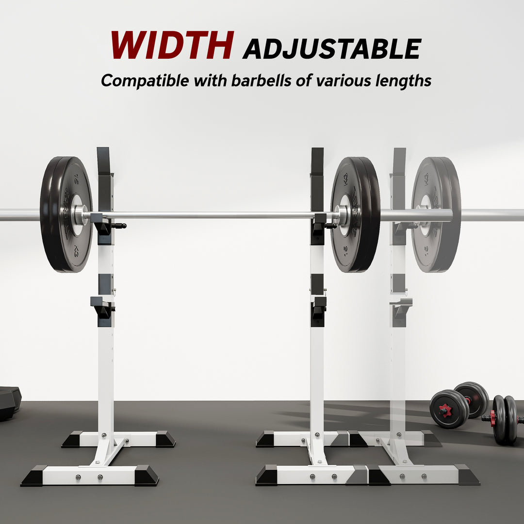 MCL Heavy Duty Weight Bar Barbell Squat Stand Barbell Rack Spotter, for Home, Gym - Black