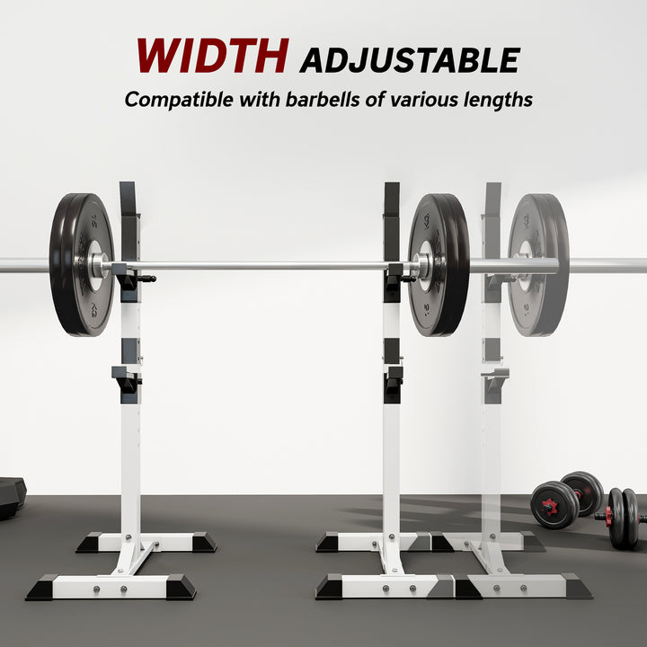 MCL Heavy Duty Weight Bar Barbell Squat Stand Barbell Rack Spotter, for Home, Gym - Black