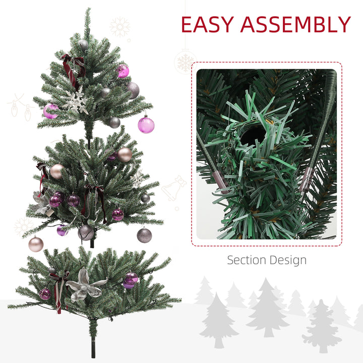 5ft Artificial Christmas Tree, with Purple Decorations and Lights