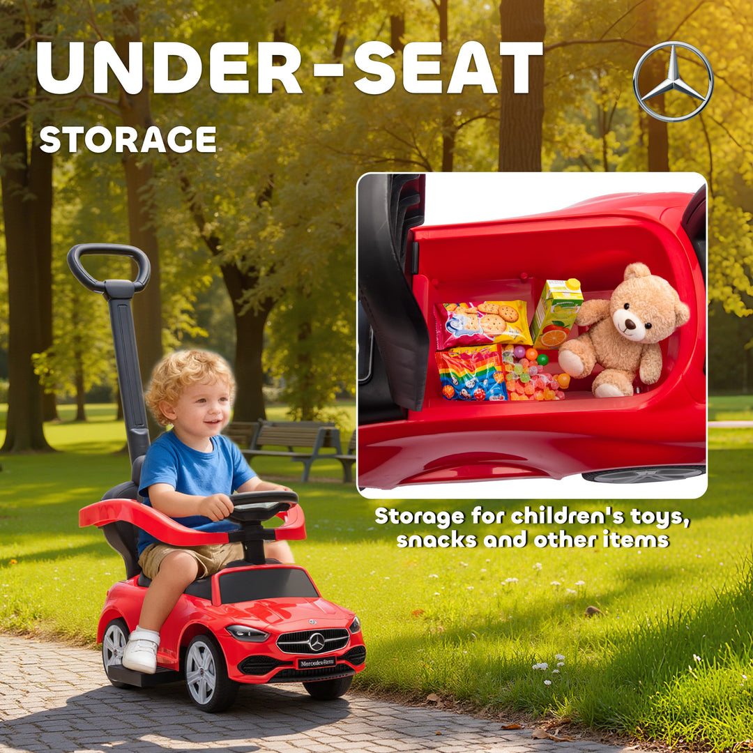2 in 1 Baby Ride on Push Car Mercedes-Benz C-Class Licensed Walker Foo