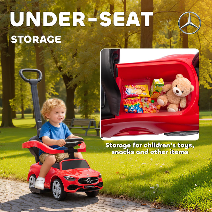 2 in 1 Baby Ride on Push Car Mercedes-Benz C-Class Licensed Walker Foo
