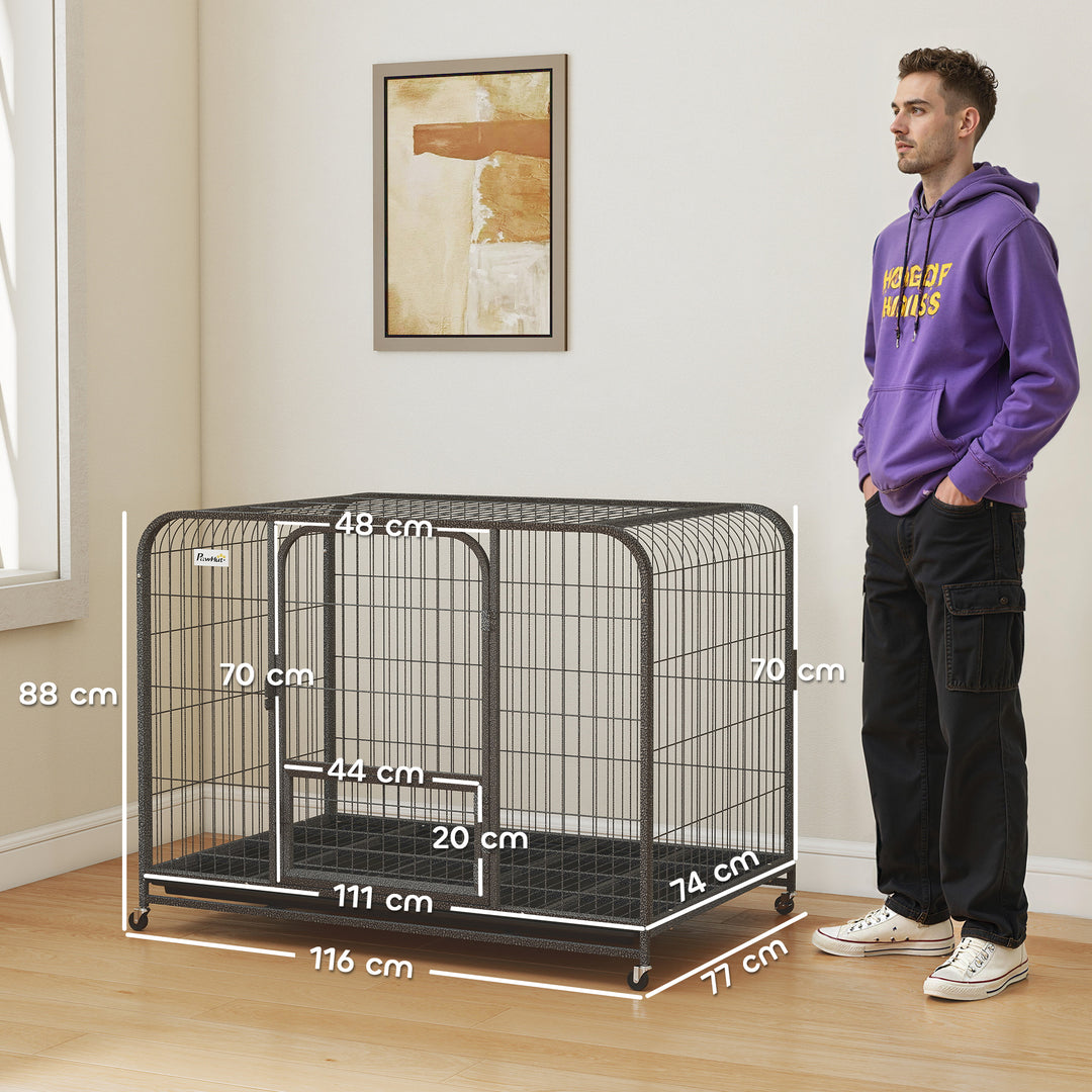 Heavy Duty Dog Crate,116 x 77 x 88 cm, Large Dog Cage for Small to Lar